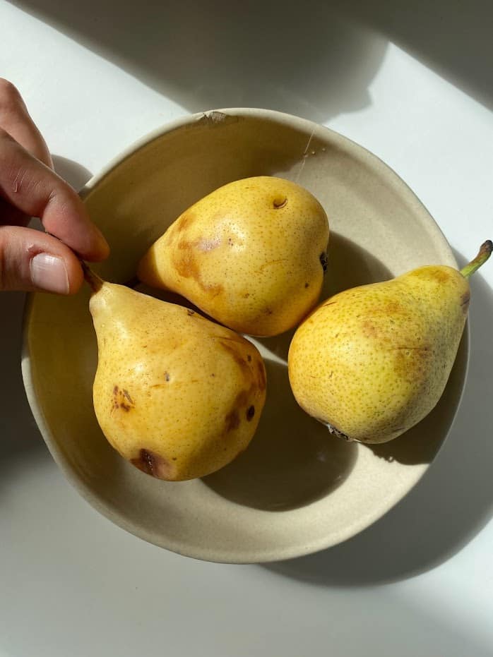 Pears are fragile and delicious when fully ripe