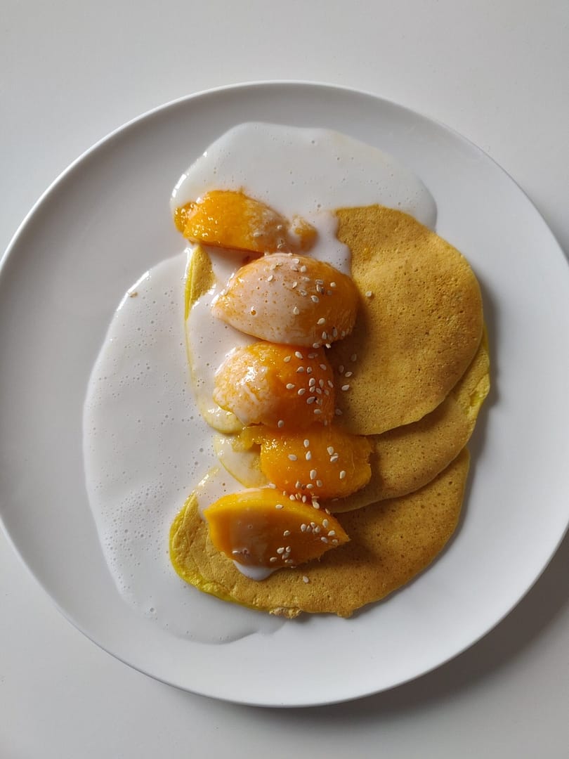 Healthy American Pancakes – loaded with banana flavor